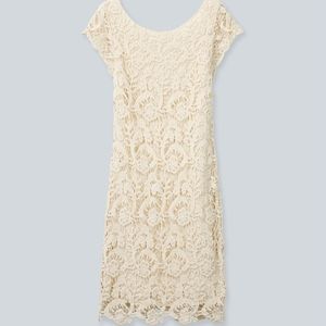 Wilfred Free Le Fou Crochet Cream Dress, XS